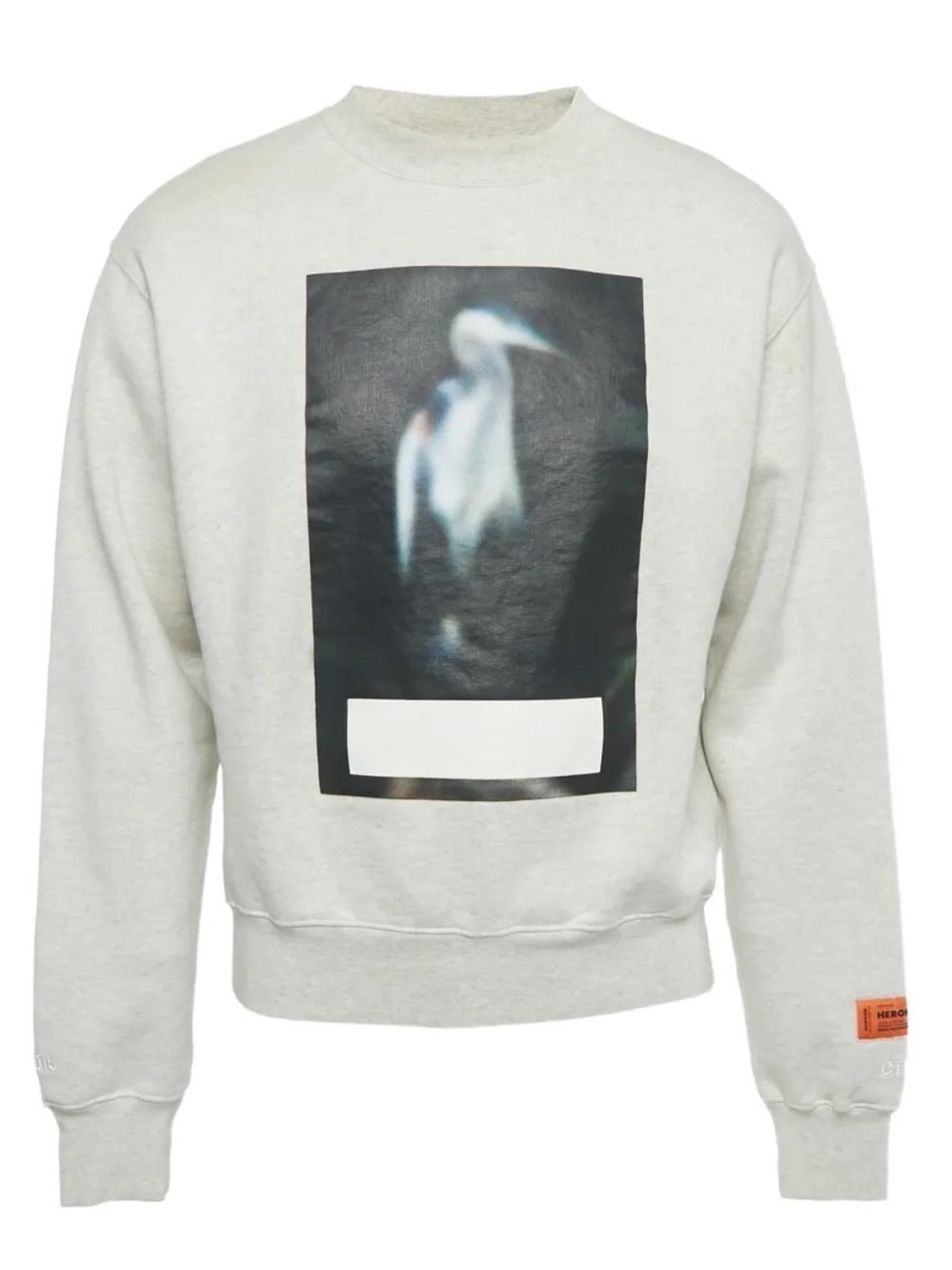 Heron Preston Light Censored Heron Light Grey Crewneck Small